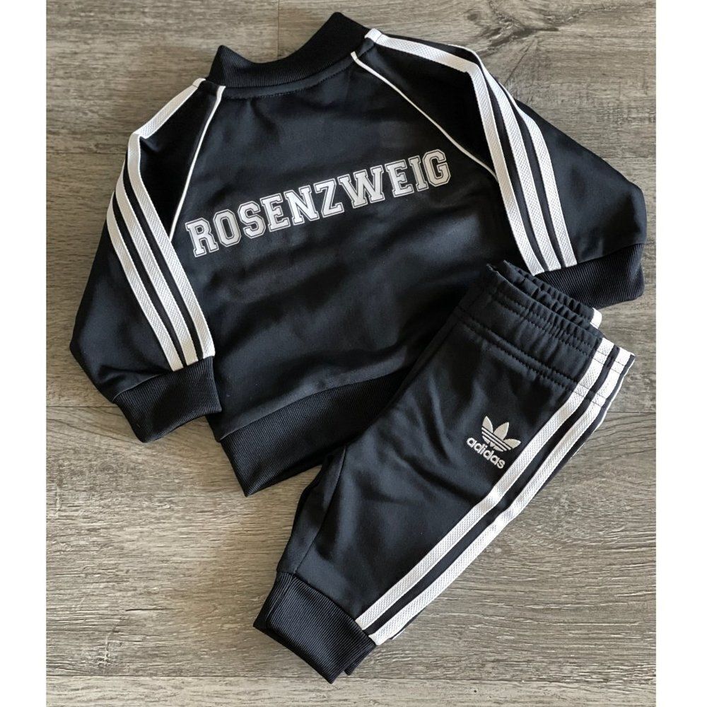 Personalized Baby/Toddler Black Adicolor Track Suit Baby Gift
